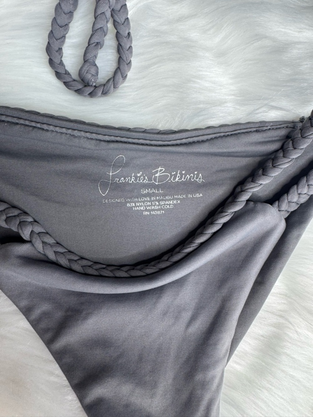 FRANKIES BIKINIS OCEANSIDE SET DARK GRAY - Picture 2 of 2